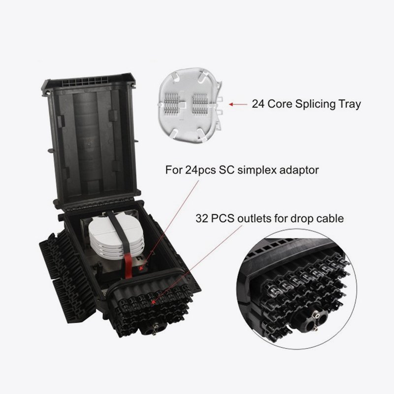 T6-088-E 96 CORE FIBER OPTIC SPLICE CLOSTURE / 32 CORE FTTH BOX