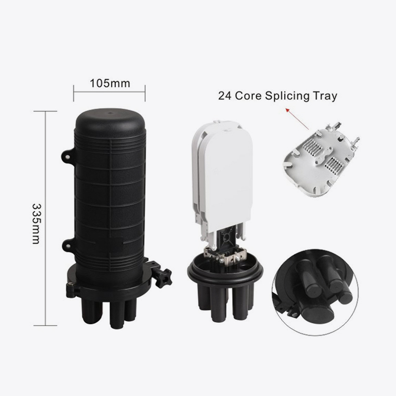 T6-104H 48 CORE CORE FIBER OPTIC SPPICE CLOSURE